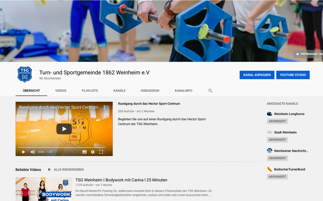 TSG Weinheim bei YouTube